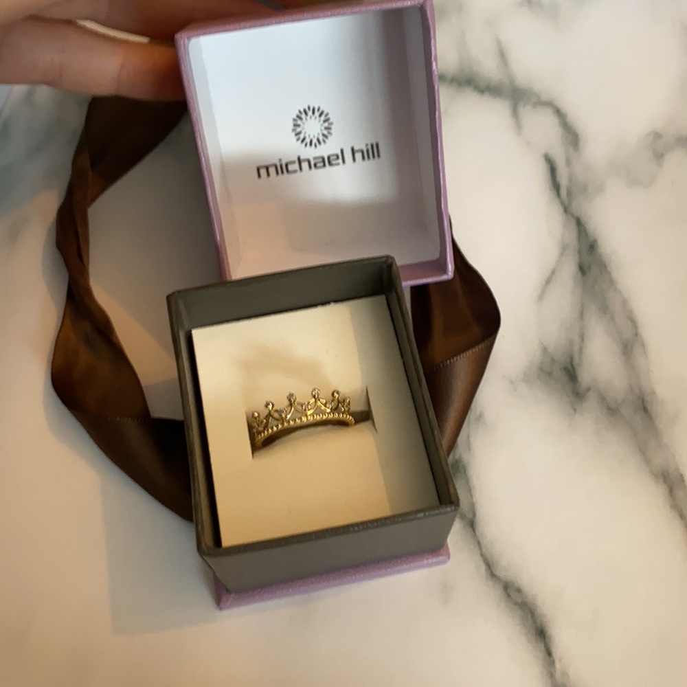 👑 As New- MICHAEL HILL Crown ring with diamonds - Picture 2 of 11